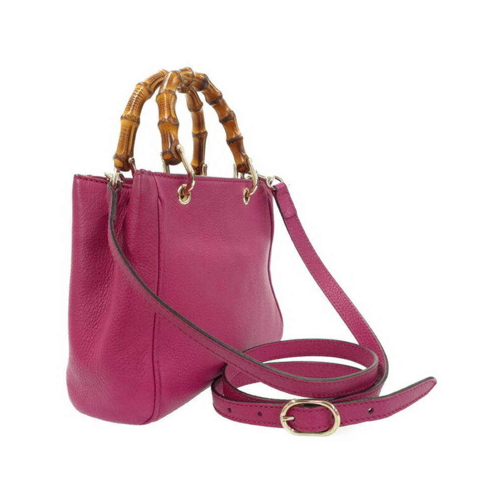 GUCCI Bamboo Shopper 2way Leather Bag - Picture 2 of 9